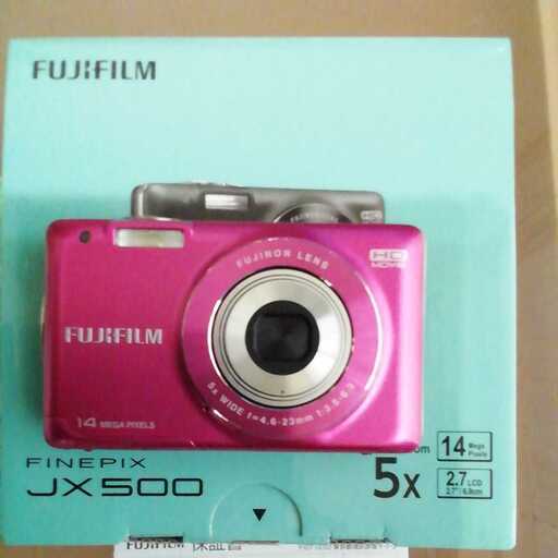 FUJIFILM　フジフイルム　 FinePix JX500　動作良好 ピンク　説明書。バッテリー。CD。充電器付