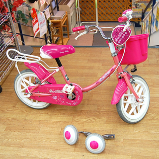 BRIDGESTONE エコキッズ　ピンク　ブリヂストン 幼児自転車 補助輪付き EKOKIDS,エコキッズカラフル,ブリヂストン,BRIDGESTONE-自転車