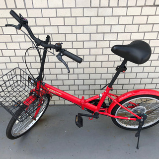 チェーンが外れた折り畳み自転車