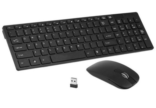 (4681-0) 新品未使用 K-06 2.4 GHz ワイヤレスキーボー\u0026マウスセット ブラック