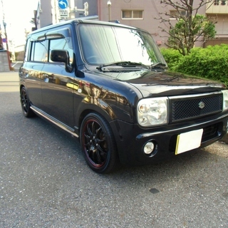 黒アルトラパン　ターボ　ローダウン　車検２年１１月　