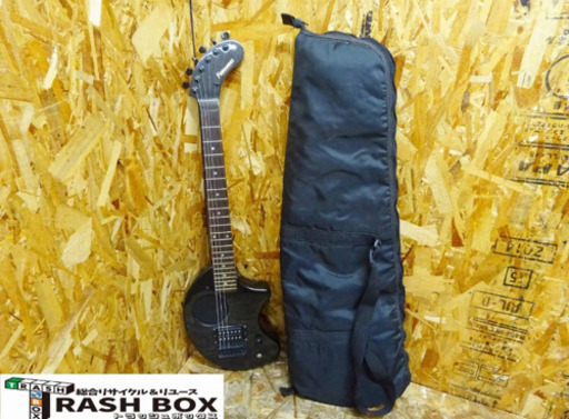 (4687-0)音出し確認済み ジャンク扱い FERNANDES フェルナンデス ぞうさんギター アンプ内臓型 エレキギター ブラック ソフトケース付き
