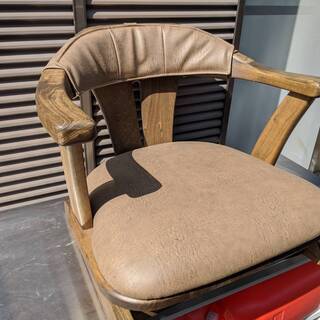 【決まりました】タモ無垢材 低座椅子 C-123DX(回転)レザーの画像