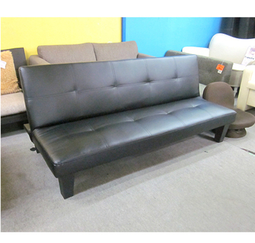 札幌【ソファベッド】幅165cm ブラック 黒 合皮 合成皮革 ソファーベッド ソファベット ソファーベット 本郷通店