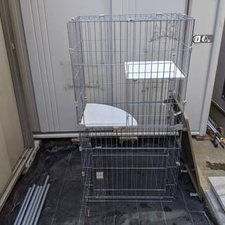 【決まりました】中古　キャットゲージ　猫用ゲージ　2段の画像