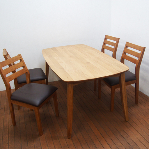 ダイニングセット テーブル 幅150cm（桜屋工業） チェア4脚（東谷）総額14万程度 (FA12)