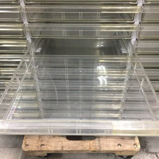 中古　イトーキ 天板付レターケース　 14段3列　B4　浅型クリスタルトレイ　書庫　クリアキャビネット　カウンター 愛知　岐阜　一宮市　グッドプライス一宮の画像
