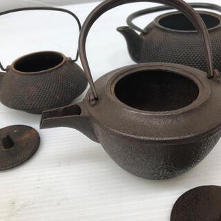 古い鉄瓶まとめて4点セットの画像