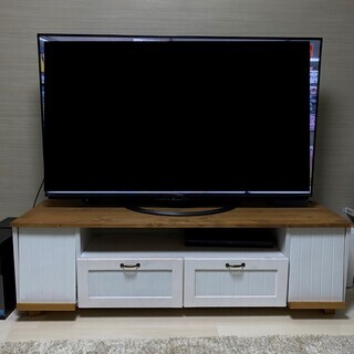 木目調　テレビ台　カントリー調　ローボード