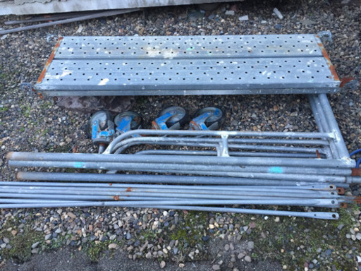 ローリングタワー 建設用 足場  2段セット  DIYや塗装に