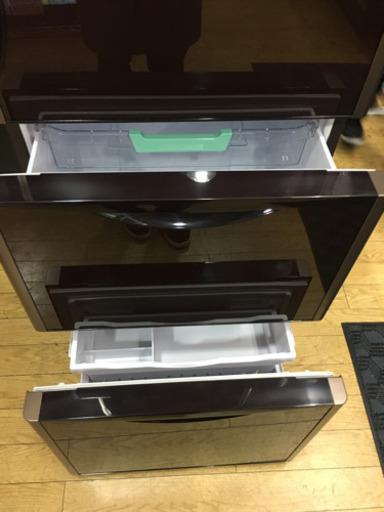 美品 2016年製 HITACHI 日立 375L冷蔵庫 真空チルド R-S3800GV クリスタルガラスドア