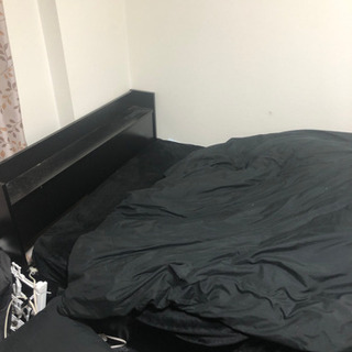 セミダブルベッド　マットレス付きの画像