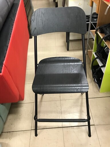 00397 IKEA/イケア★FRANKLIN★折りたたみ式バースツール63 cm★ブラック【中古品】
