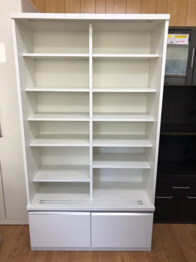 【リサイクルサービス八光　田上店　配達・設置OK】エナメルホワイト　大型食器棚