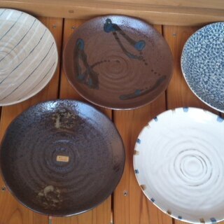 新品 古窯 パスタ皿 彩のうつわ フォーク付き 食器 5枚 セット