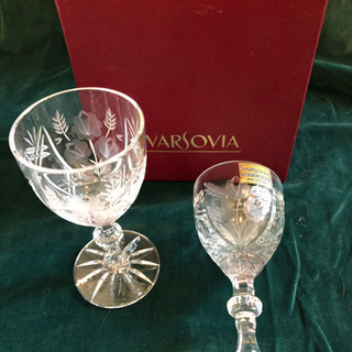 VARSOVIAクリスタル　ペアワイングラスの画像