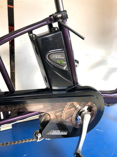 パナソニック　ギュットミニ　20インチ 3人乗り 8.9ah 紫　電動自転車　電動アシスト