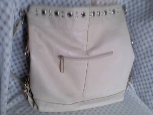 自宅保管品　レディース　鞄　ホワイト　かばん　ハート　チャーム　白　ショルダーバッグ　縦約 35.5cm×横約 38.3cm×奥行約 13.5cm