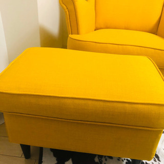 1人がけソファ　イエロー　おしゃれの画像
