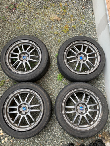 レイズ RAYS グラムライツ gram LIGHTS 57アルティメイト 57Ultimate 17インチ アルミホイール 8J +33 PCD114.3 タイヤ付き 225/50 235/50