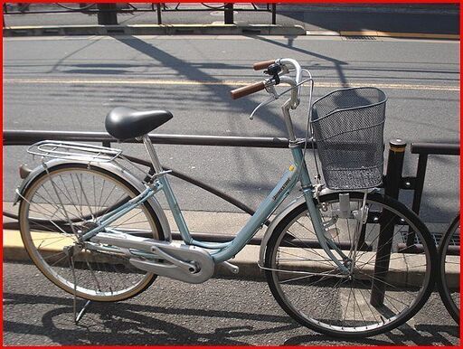 ★リサイクル＜中古車＞・ブリヂストン・26インチ・U型ホームサイクル・シングルギヤ・水色