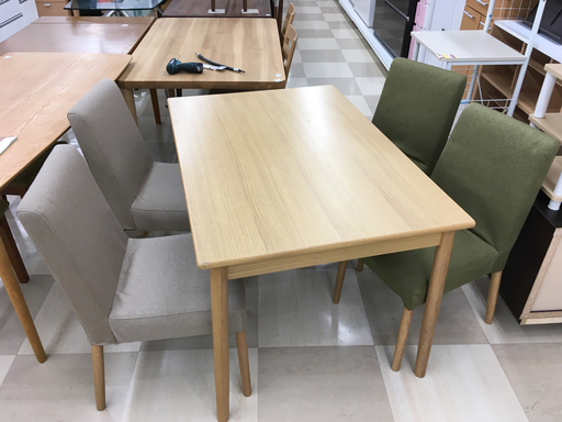 ニトリ ダイニング5点セット　クリスタル