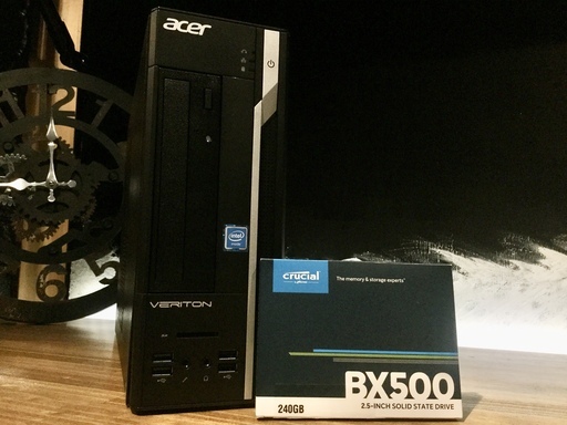 店頭にて売却済み。ご覧頂きありがとうございました。【一宮でWindows10搭載機！2017年製 デスクトップPC　Acer Intel 新品SSD】一宮市のパソコン屋 Mr.Carnival（ミスカニ）です！パソコン修理・中古パソコンの販売、iPhone&iPad修理店【クレカ&PayPay&メルペイ使えます！】店頭在庫PCのご紹介です！受け渡しは店舗にて(^^)/【デスクトップパソコン エイサー デスクトップ 新規格DDR4 RAM４GB/新品SSD240GB】