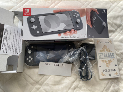 【Switch】ニンテンドー Switch lite グレー ガラスフィルム セット