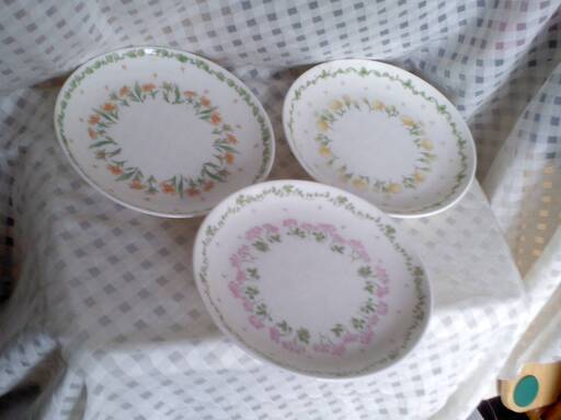 New Ivory　HOYA CHINA　JAPAN　5客セット　カップ&ソーサー　ティーカップ　コーヒーカップ　花柄　5色