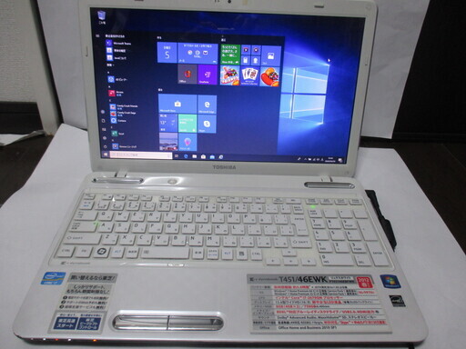 【BATT新品格安】東芝dynabook T451/46EW Ｋ／Corei7ノートパソコン／Win10／640GB 中古動作品