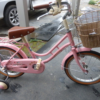 HACCHI 子供用自転車 16インチ　赤色 前面バスケット付き ブリジストン 幼児用自転車 HACCHI 16インチ バスケット付き 赤