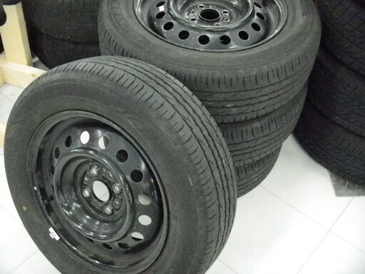 夏タイヤ 4本セット 185/65/R15 ダンロップ/DUNLOP 15インチ スチールホイール付き 2016年製 苫小牧西店