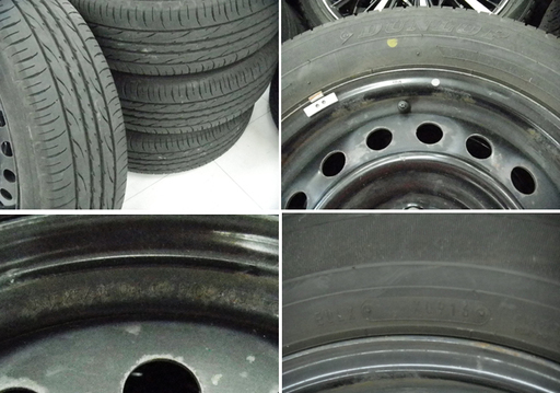 夏タイヤ 4本セット 185/65/R15 ダンロップ/DUNLOP 15インチ スチールホイール付き 2016年製 苫小牧西店