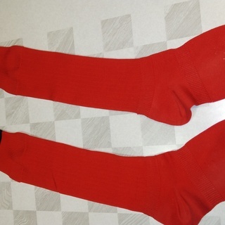 子ども用サッカー、ラグビーソックス　赤