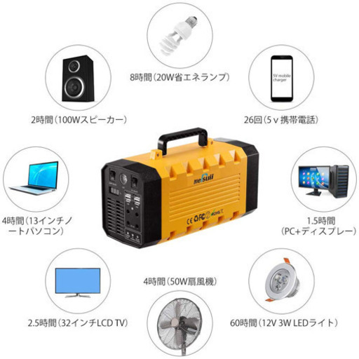 【新品未使用】ポータブル電源 アウトドア キャンプ 災害時