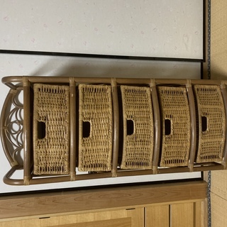 ランドリー収納 籐家具