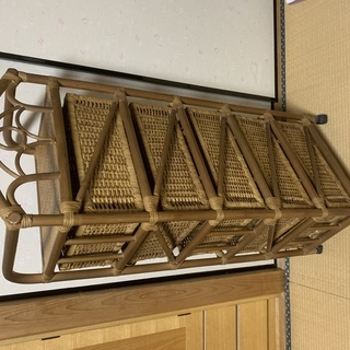 ランドリー収納 籐家具の画像