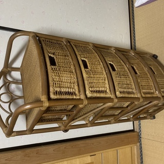 ランドリー収納 籐家具の画像