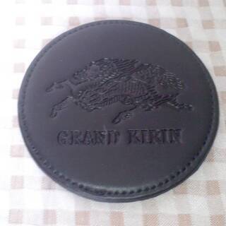 新品　KIRIN　非売品　牛床革　黒　オリジナル　コースター　２枚セット　ブラック　入手困難品の画像