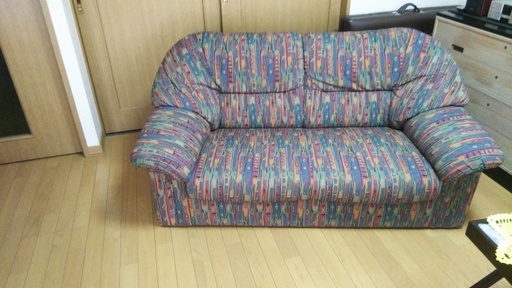 外国製2人掛け布ソファ