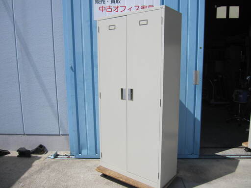 両開き書庫　プラス製　SS-207 R LGY　ニューグレー　ロッカー　書棚