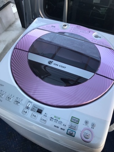 取引中2013年製シャープ全自動洗濯機容量8キロ千葉県内配送無料。設置無料。