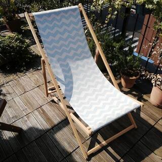 【終了】IKEA 木製ビーチチェア ブルー
