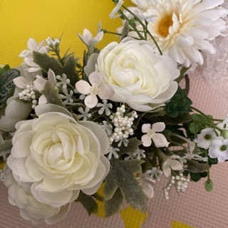 手作りリース　リース　DIY 結婚式　ウェルカムスペース　手作りの画像