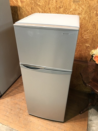 【管理KRR160】SHARP 2012年 SJ-H12W 118L 2ドア冷凍冷蔵庫
