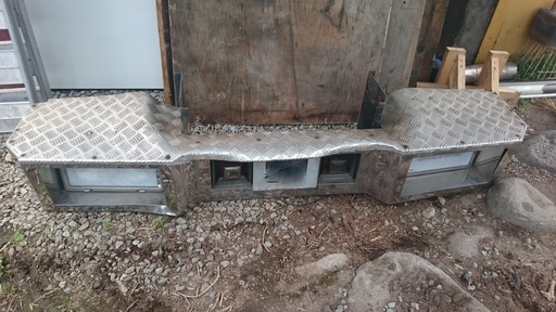 デコトラ リアバンパー サイドバンパー セット ステンレス ２ｔワイド？ 山形発 自社陸送あり