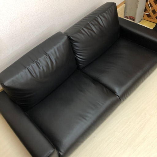 ロータイプ☆黒いソファ☆幅170×奥行77×高さ54㎝☆
