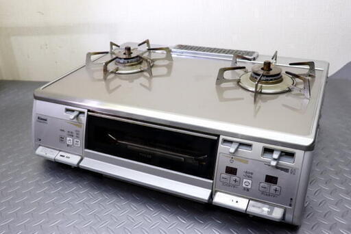 リンナイ　ガスコンロ　RTS62WGR-L 　2014年製　都市ガス専用　ガラストップ　水無し両面焼き　料理　キッチン