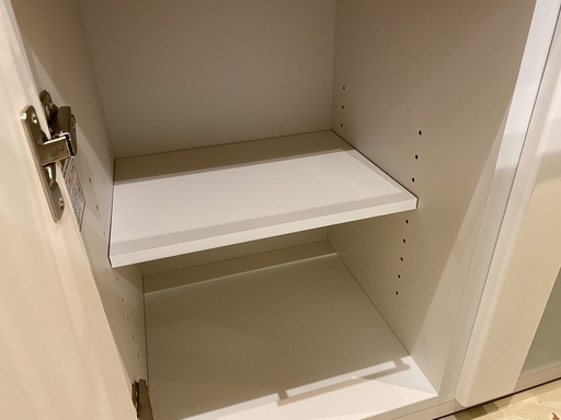 ミドルレンジボード レンジ台 ニトリ 白 収納棚 中古品
