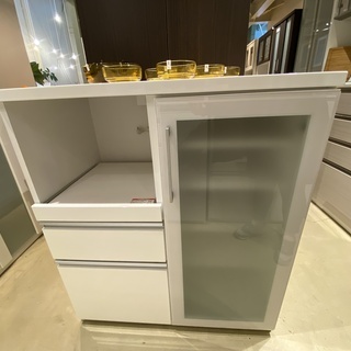 ミドルレンジボード レンジ台 ニトリ 白 中古品